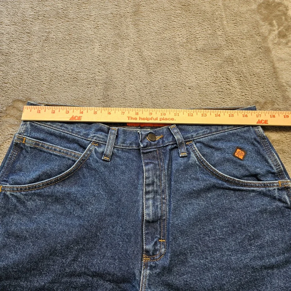 Wrangler Riggs Workwear FR Jeans Mens 34x34 Blue Flame Resistant Reflective CAT2